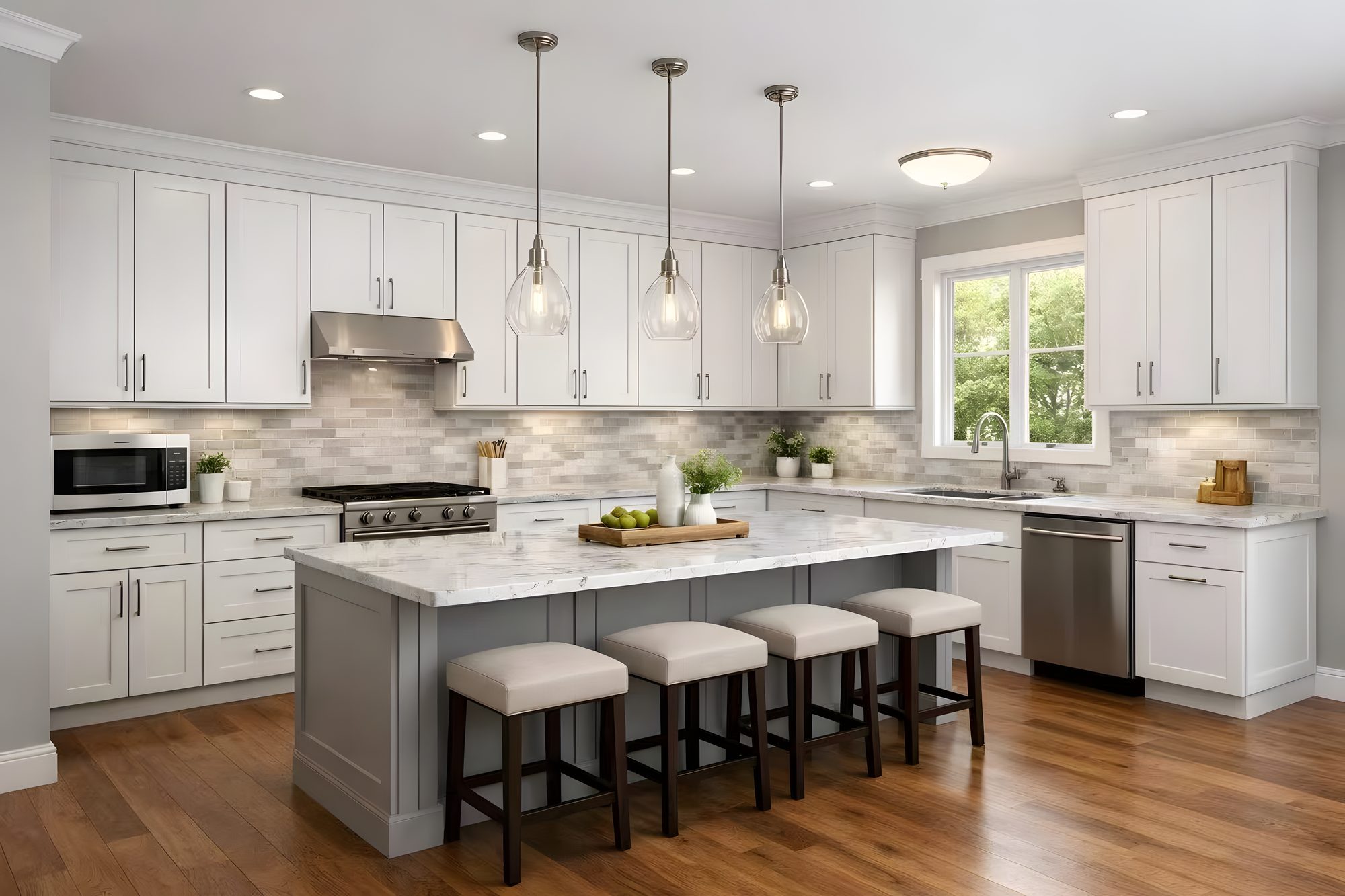 Bright finished kitchen showroom